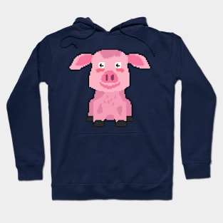 Porky Pals: Pixel Art Design for Whimsical Outfits Hoodie